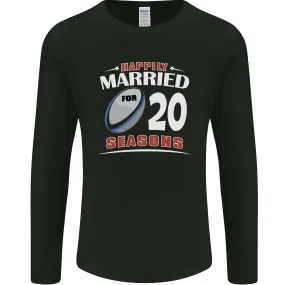 20 Year Wedding Anniversary 20th Rugby Mens Long Sleeve T-Shirt