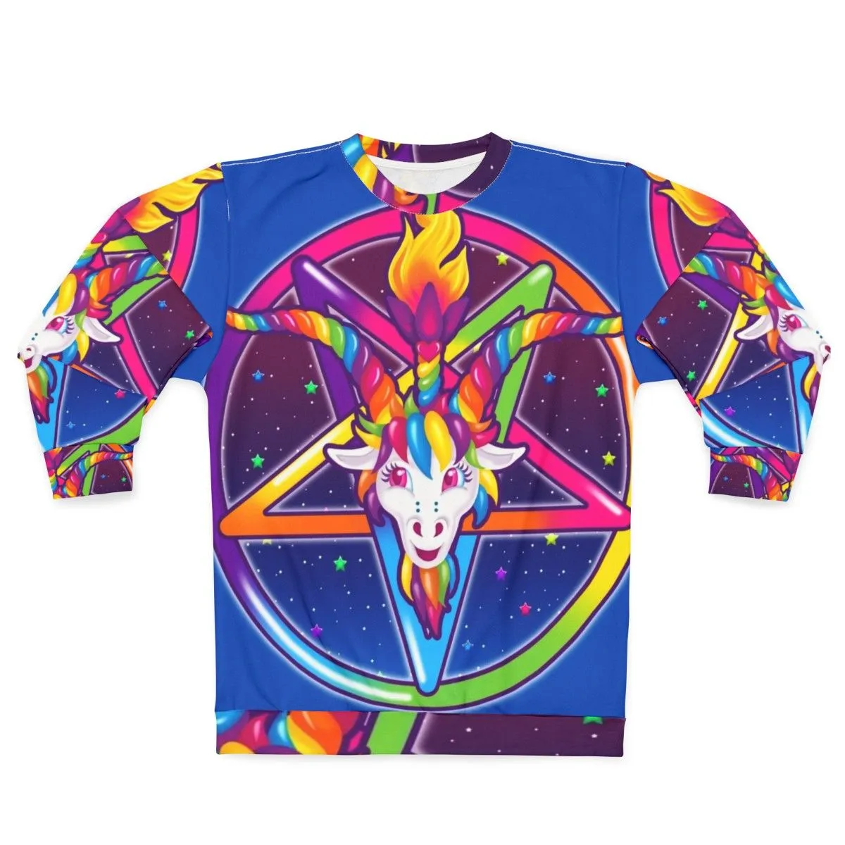 90s Neon Retro Baphomet Sweatshirt