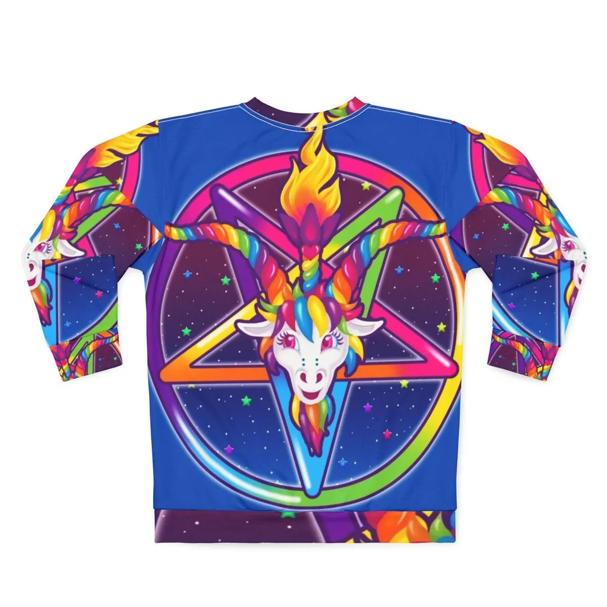 90s Neon Retro Baphomet Sweatshirt