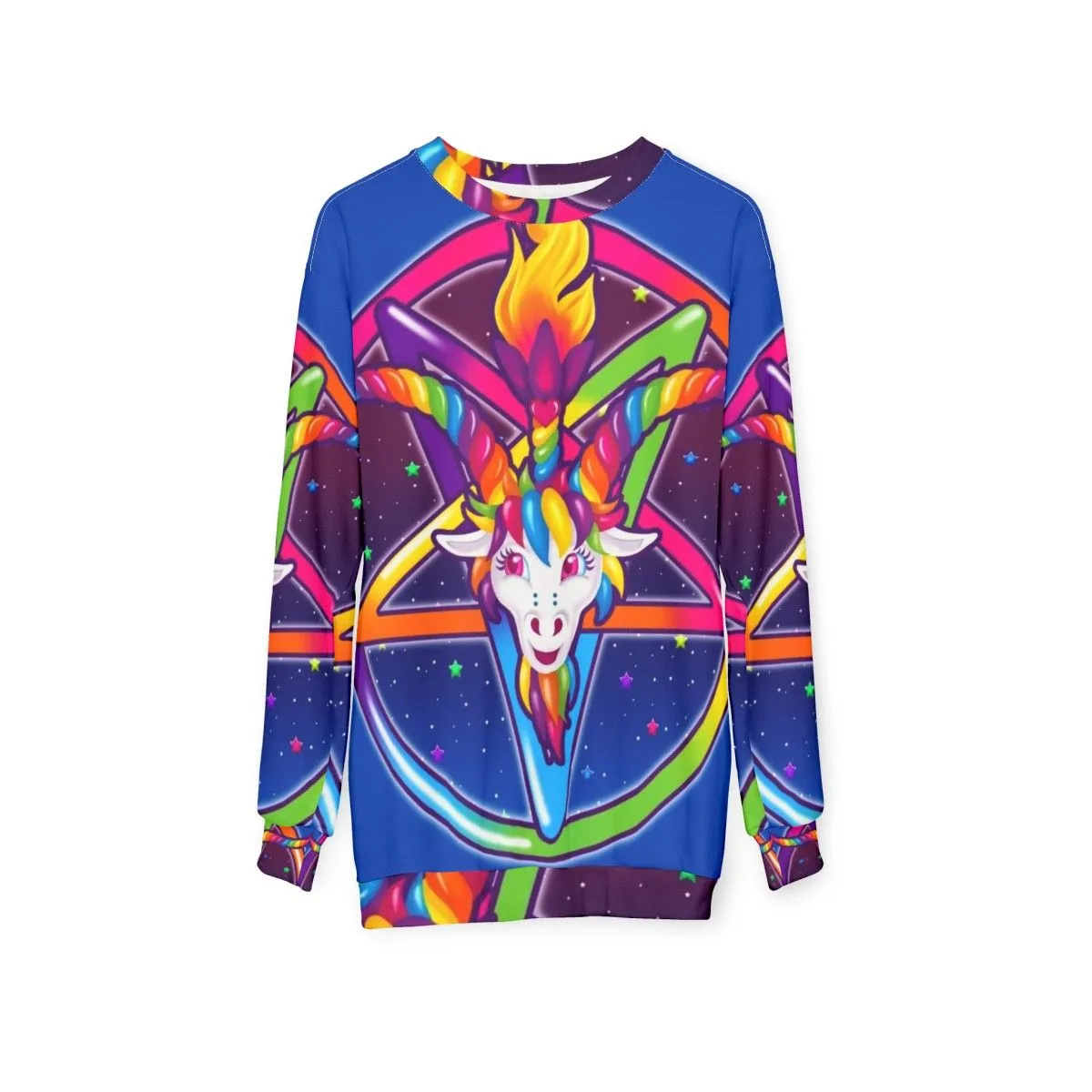 90s Neon Retro Baphomet Sweatshirt