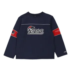 Age 12-14New England Patriots Reebok NFL Long Sleeve T-Shirt - Medium Navy Cotton