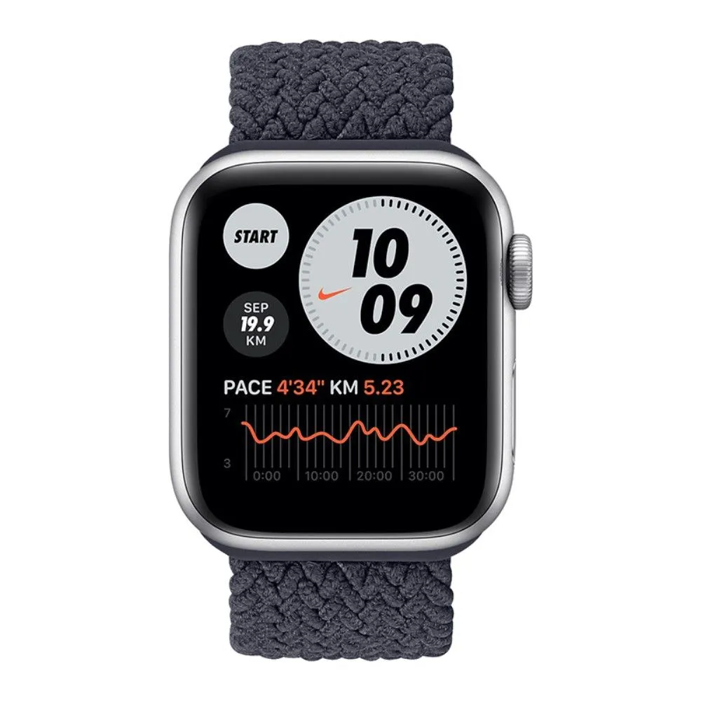 Apple Watch (45mm) elastic watch strap - Charcoal / Size: M