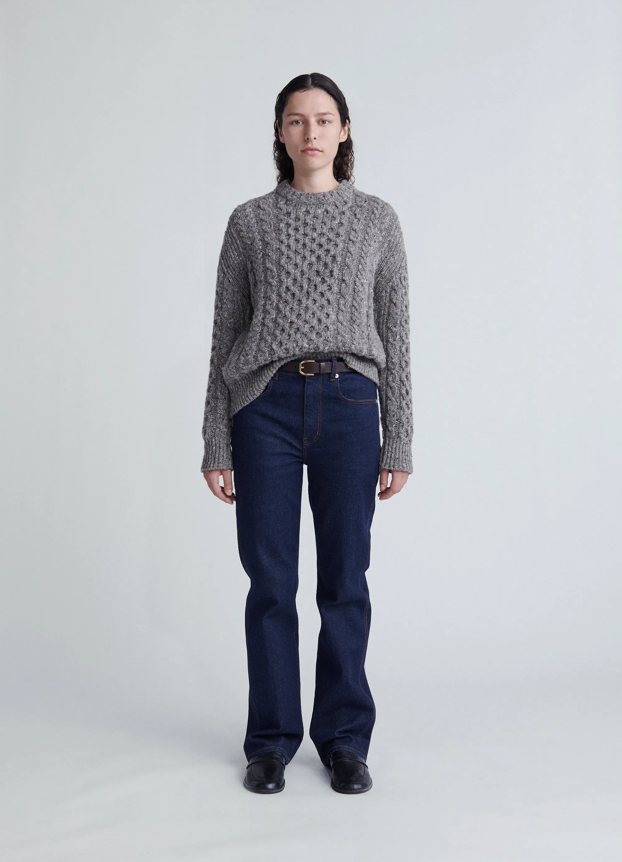 Arla Donegal Aran Crewneck in Ramor