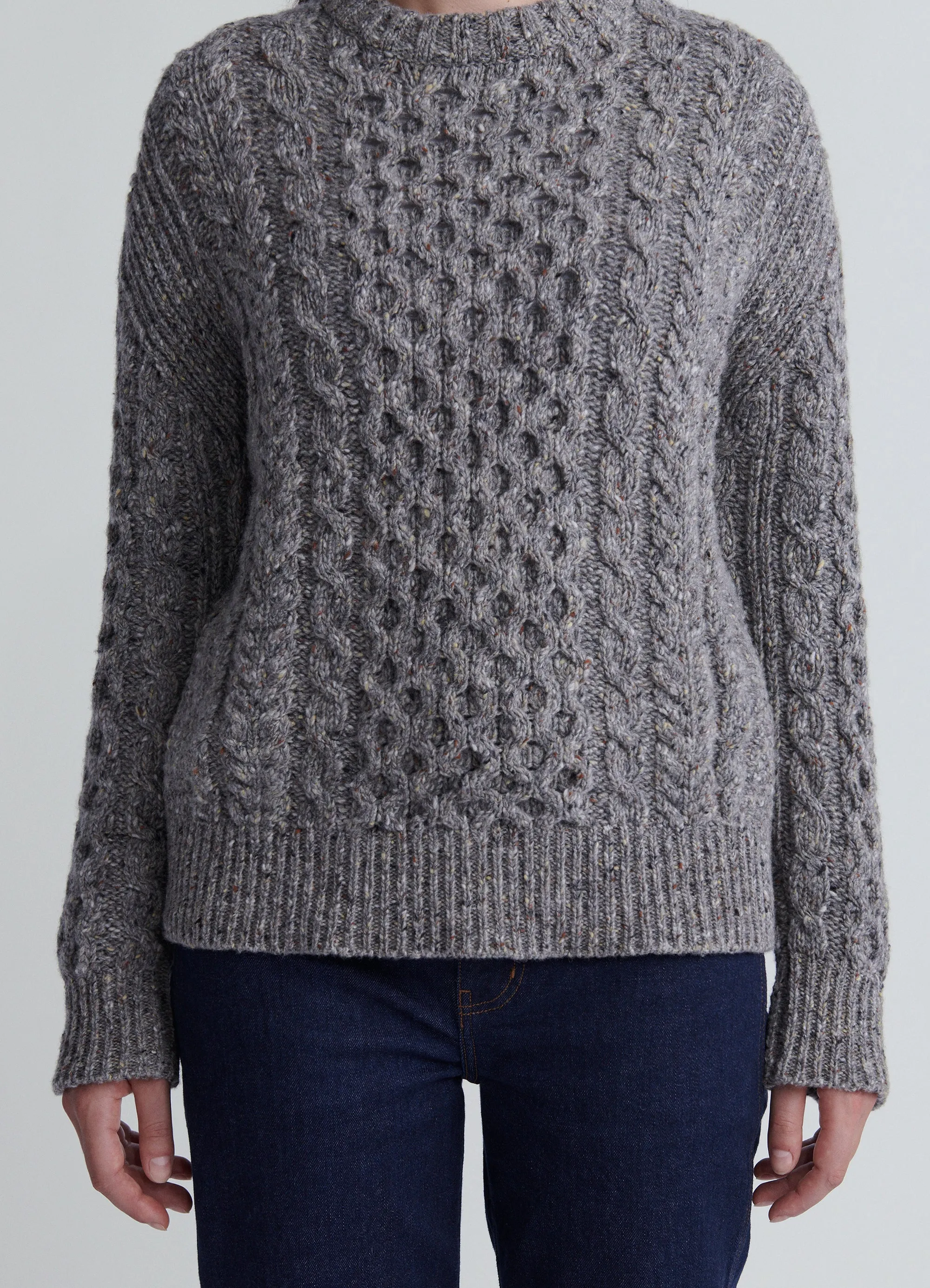 Arla Donegal Aran Crewneck in Ramor