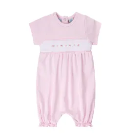 Baby Girl`s Smocked Flower Shortall