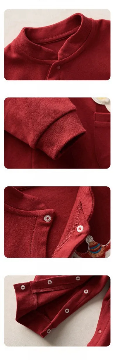 Baby Spring Festival Red Long-sleeve Bodysuit
