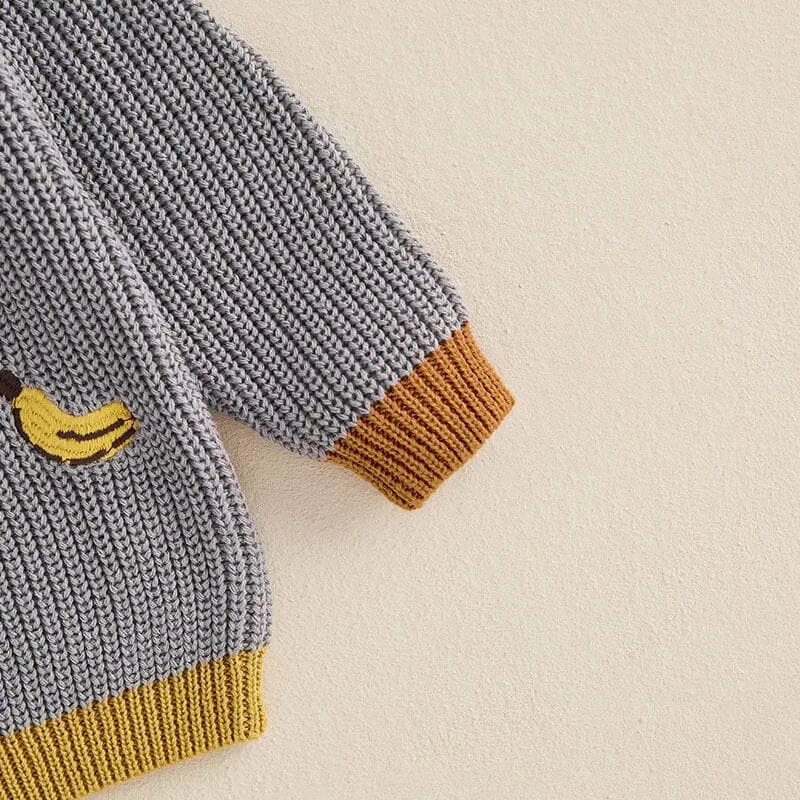 Banana Knit Baby Sweater