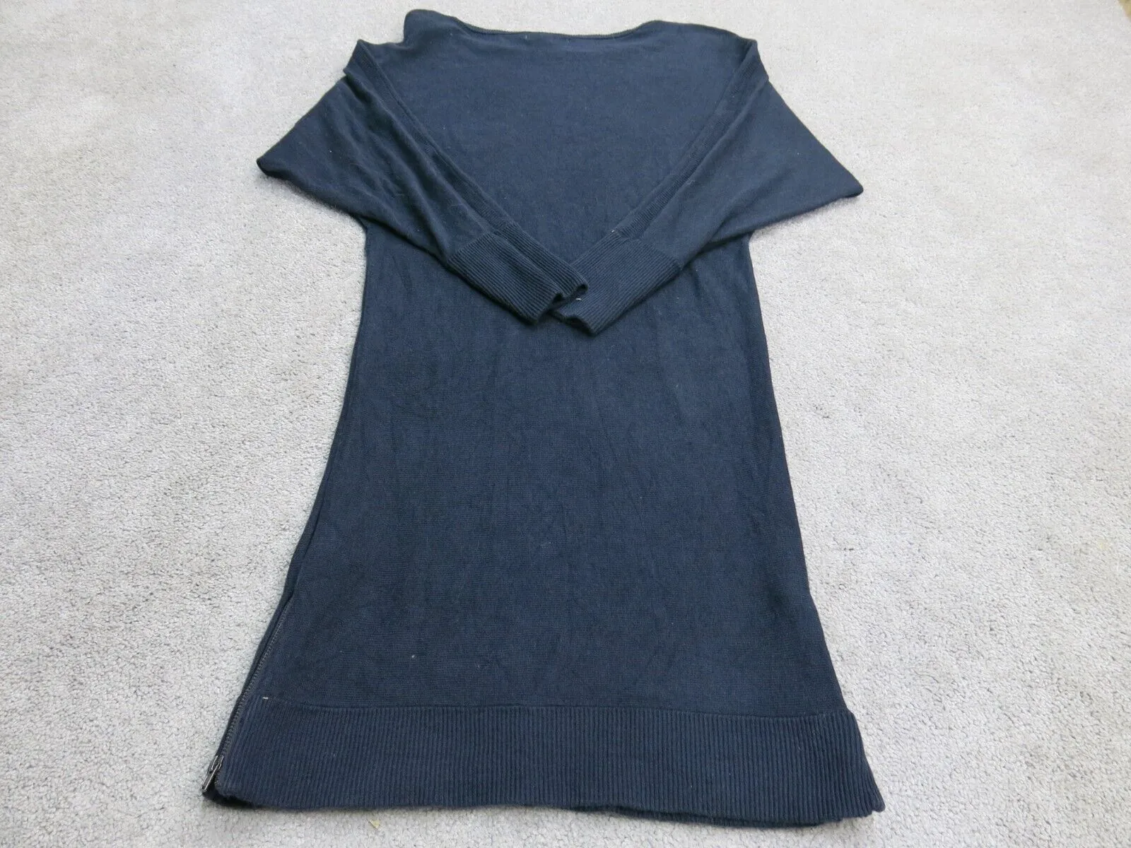 Banana Republic Womens Sweater Dress Long Sleeves Boat Neck Navy Blue Size Small