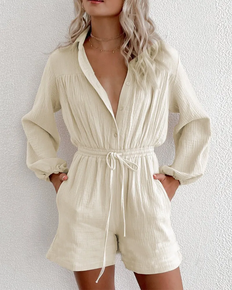 Basic Long Sleeve Romper