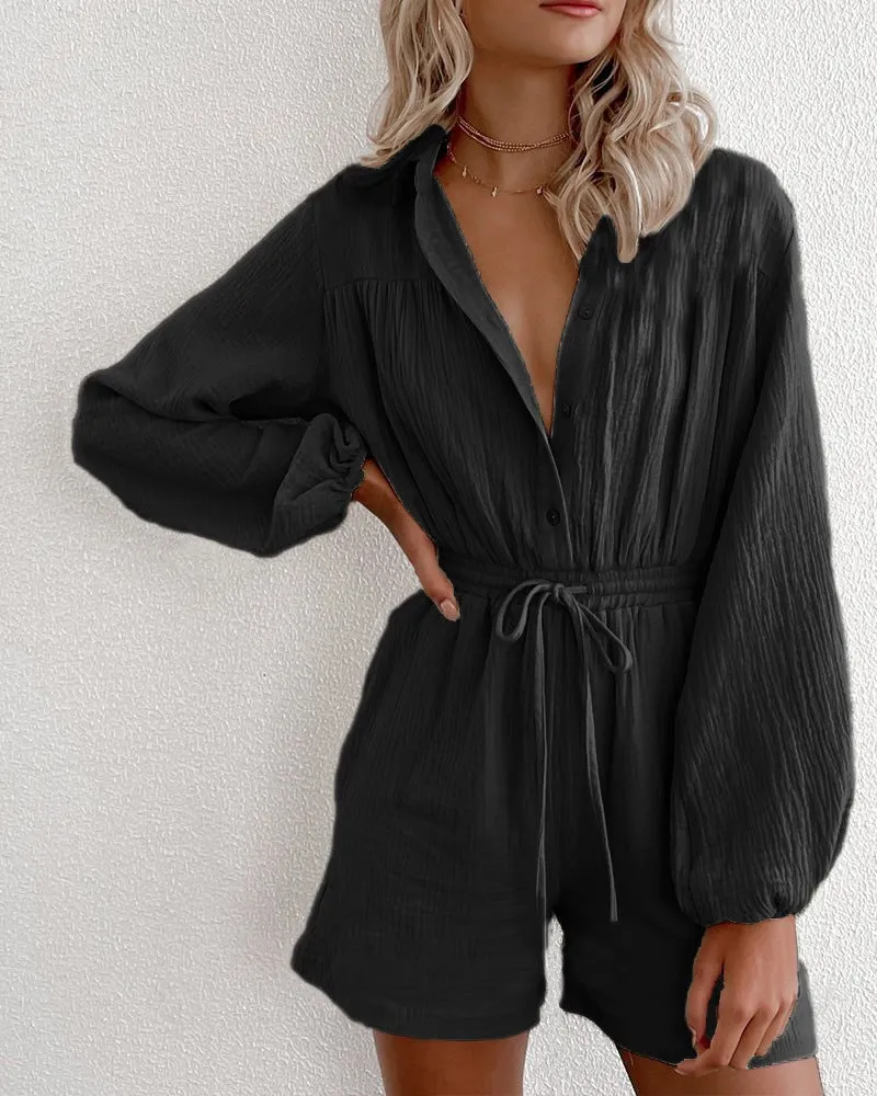 Basic Long Sleeve Romper