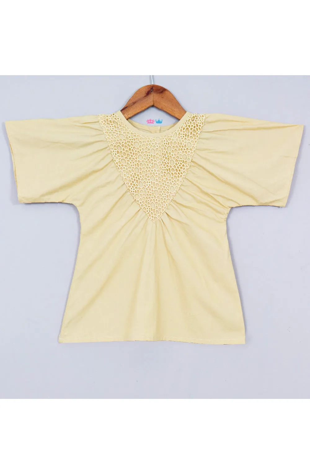 Beige Baggy Sleeves Cotton Dress