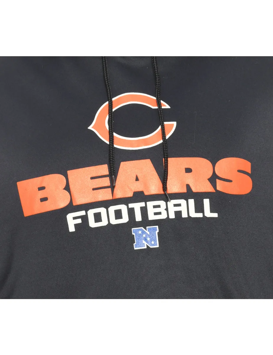 Blue Football Hooded Sports Sweatshirt - L