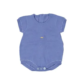 Blue Knit Romper for Newborns