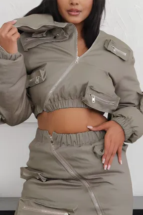 Casual Zipper Puffer Jacket