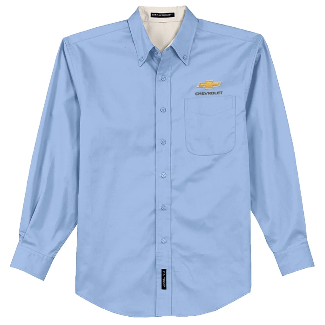 Chevrolet Gold Bowtie Long Sleeve Easy Care Dress Shirt
