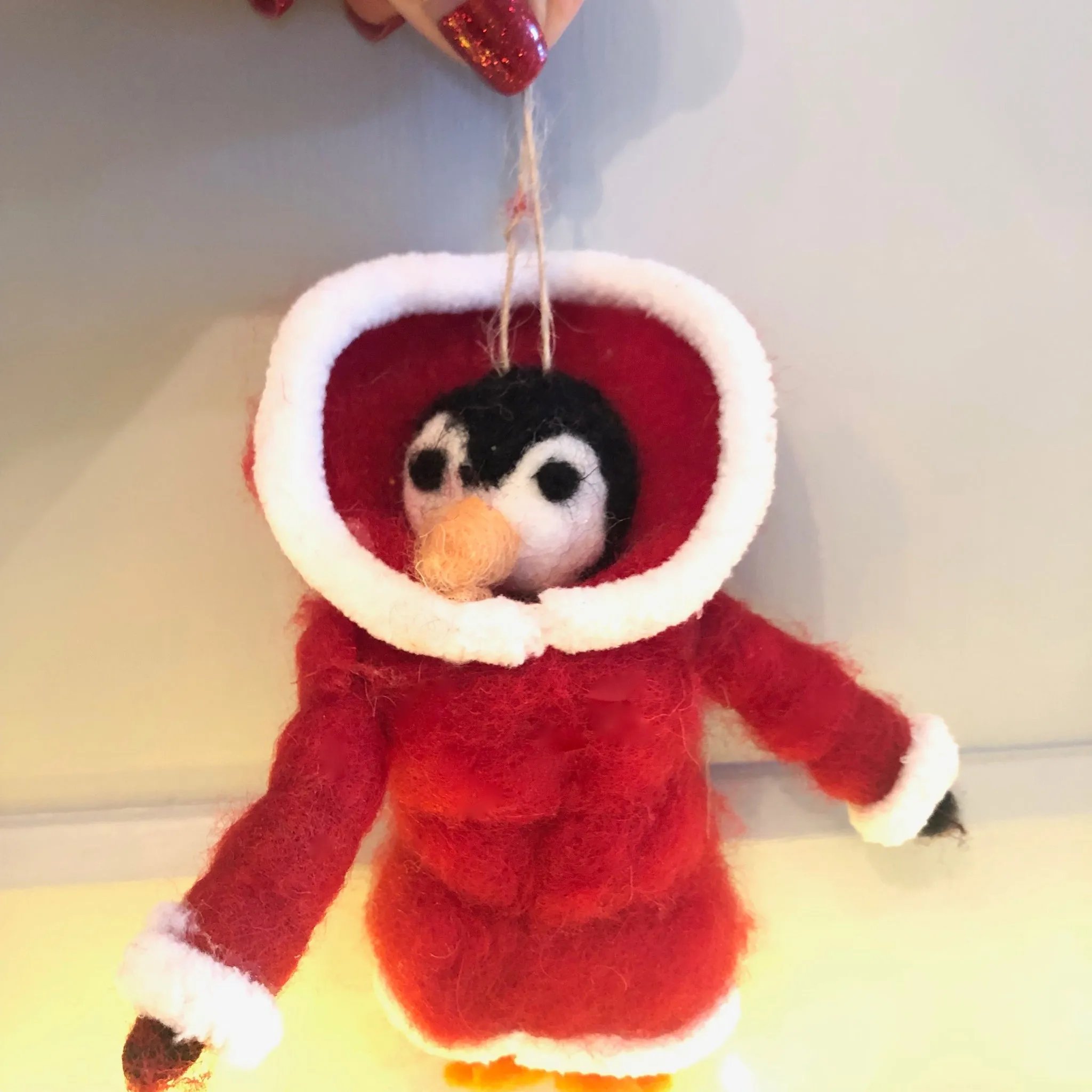 Christmas Penguin In Puffer Jacket Decoration