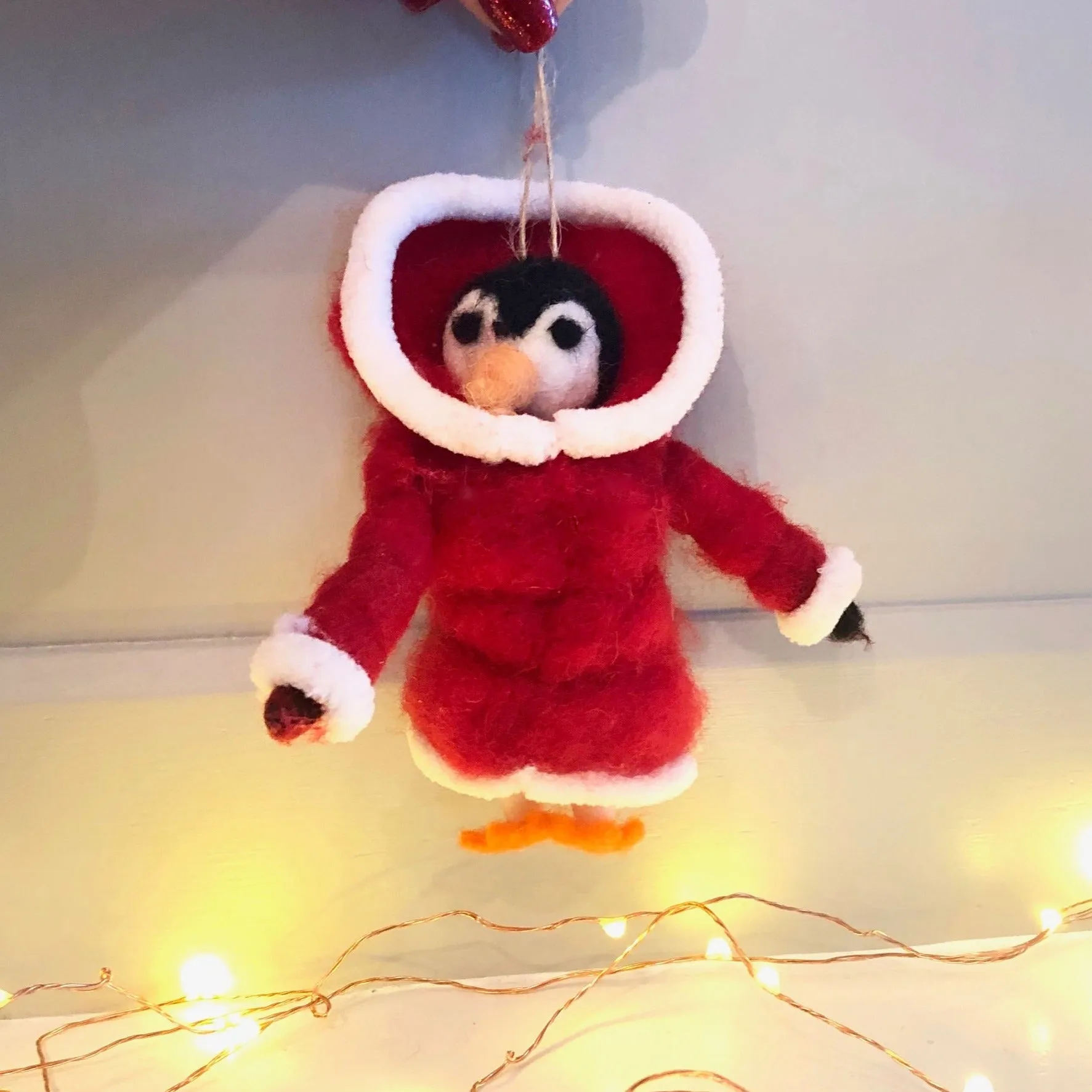 Christmas Penguin In Puffer Jacket Decoration