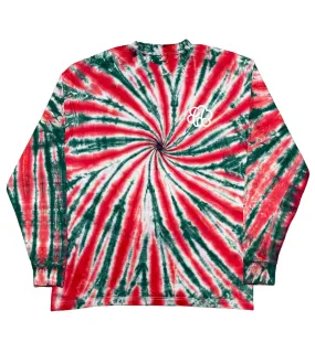 Christmas Swirl Tie Dye Long Sleeve T-Shirt