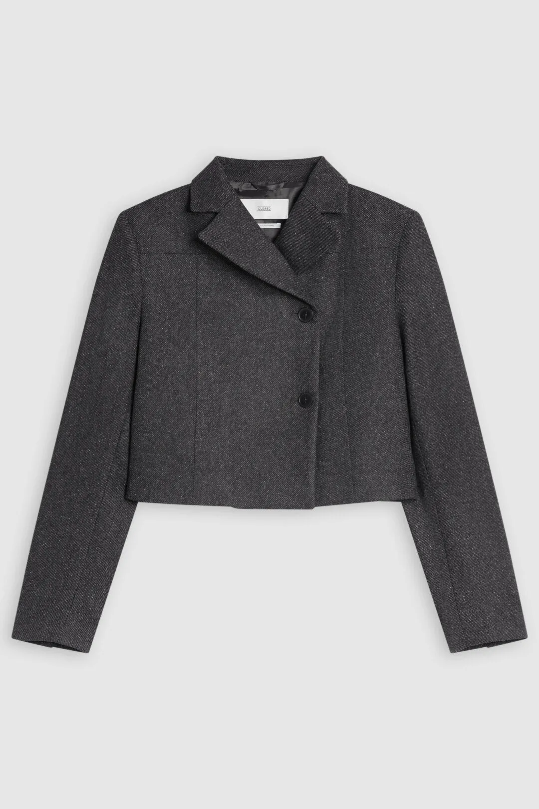 CLOSED WOMENS CROPPED BLAZER - CHARCOAL