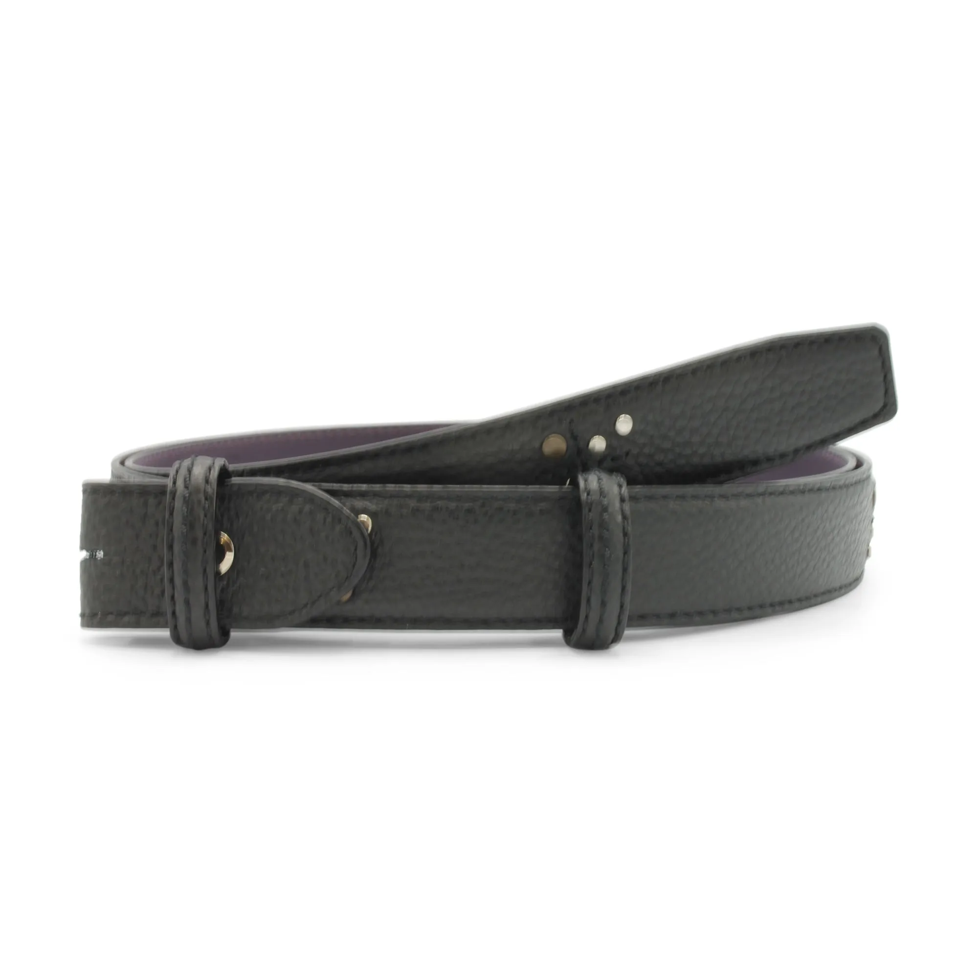 Crawford Narrow Cross Stitch Rivet Belt Strap