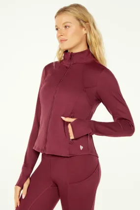 Cropped Active Jacket (Tawny Port)