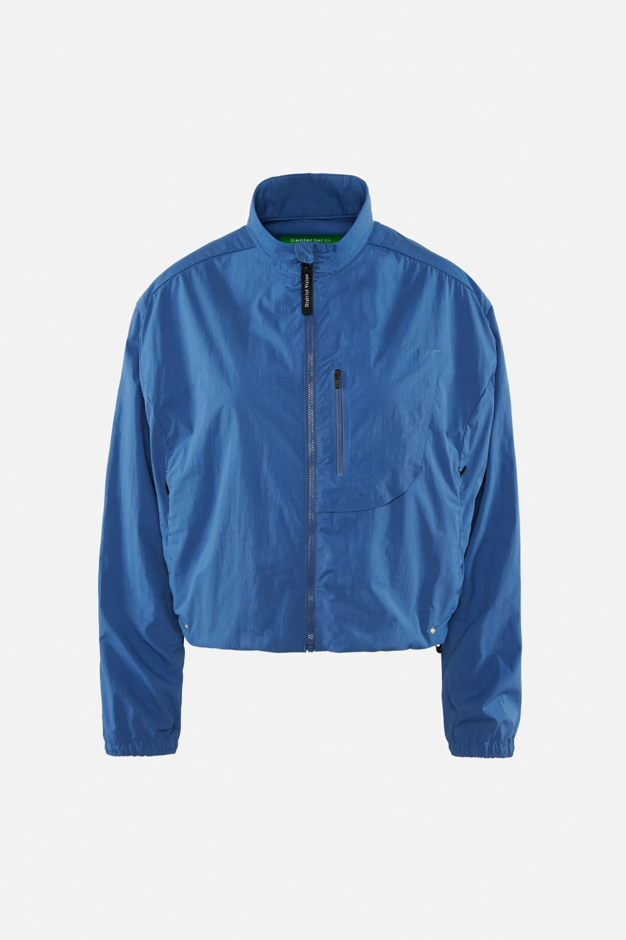 Cropped Recycled DWR Jacket, Ocean Blue