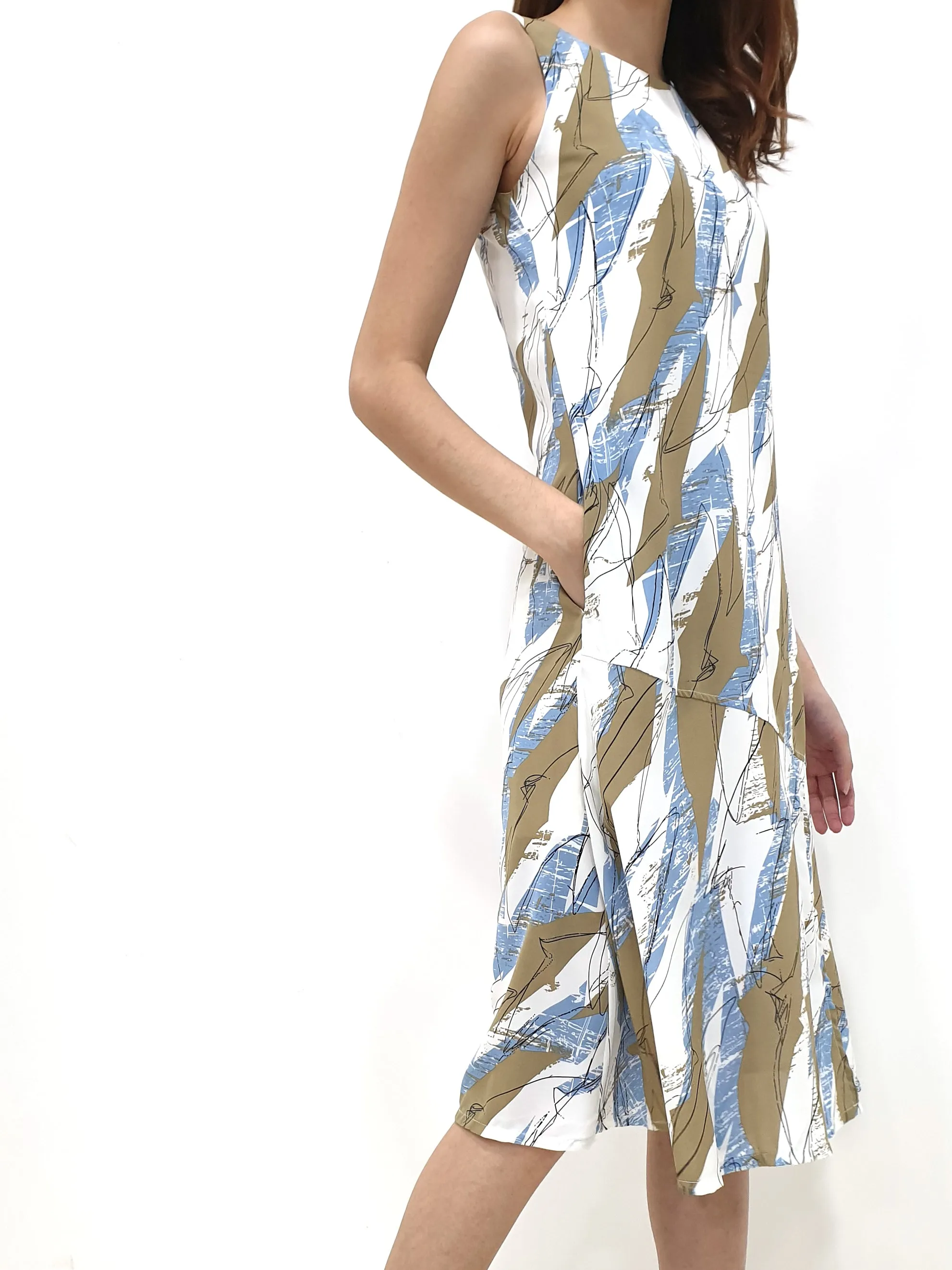 Desert Print Midi Dress (Non-returnable)
