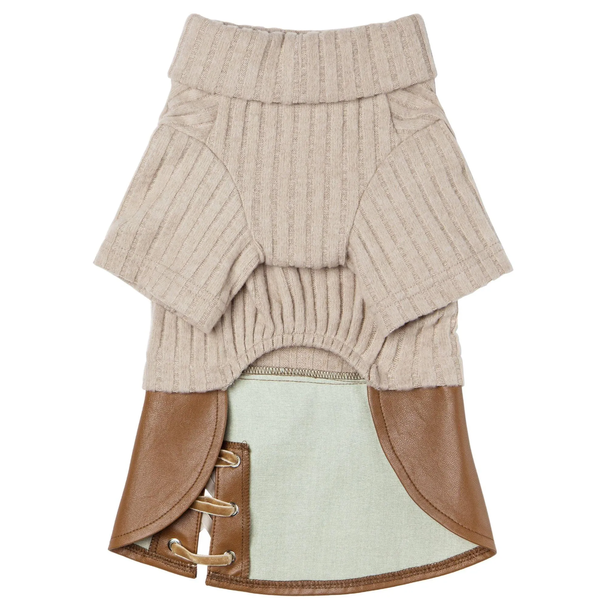 Designer dog sweater and dress combo