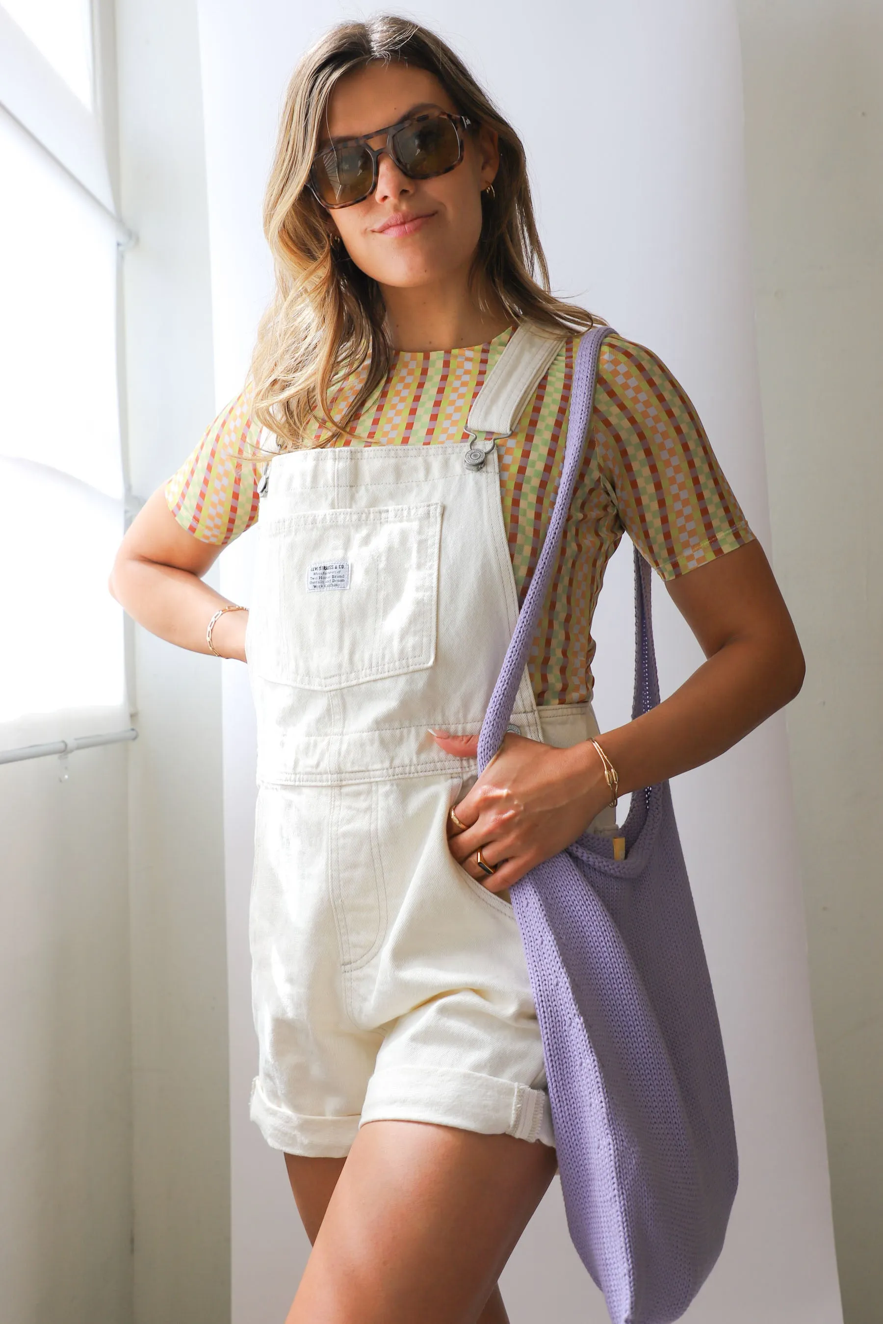 Easy Ecru Vintage Shortalls