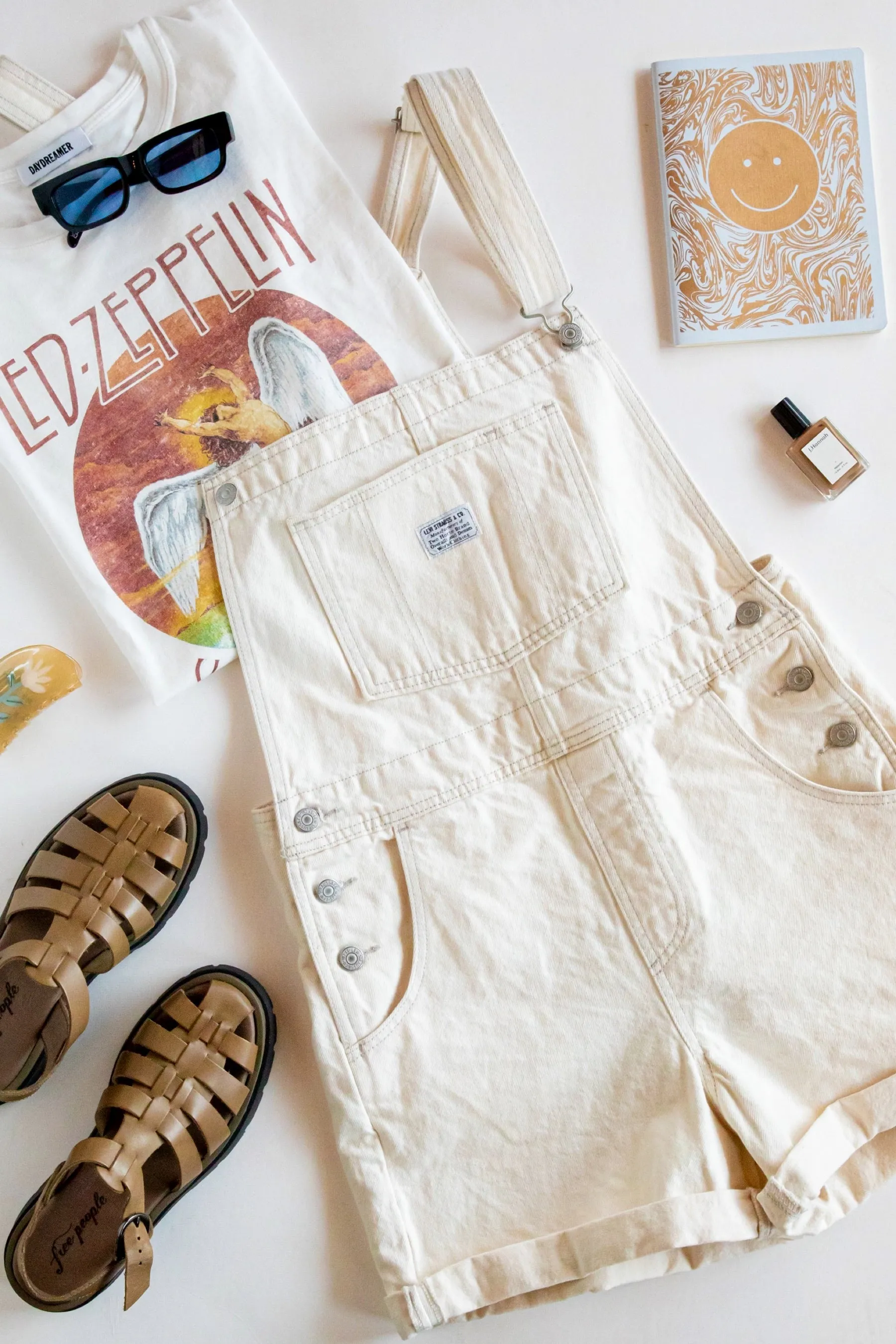 Easy Ecru Vintage Shortalls