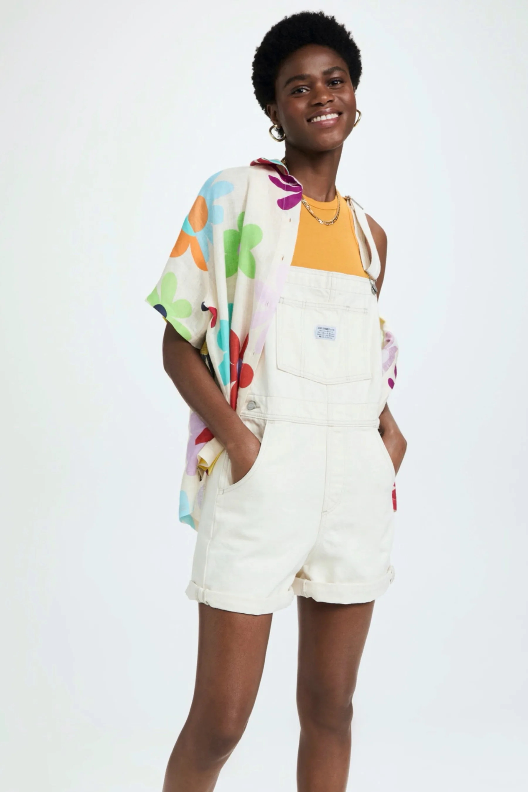Easy Ecru Vintage Shortalls