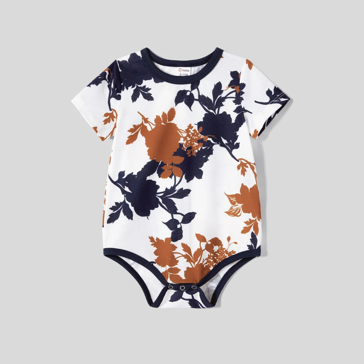 Family Matching Allover Floral Print Ruffled Knot Side Wrap Dresses and Stripe Panel Short-sleeve T-shirts Sets