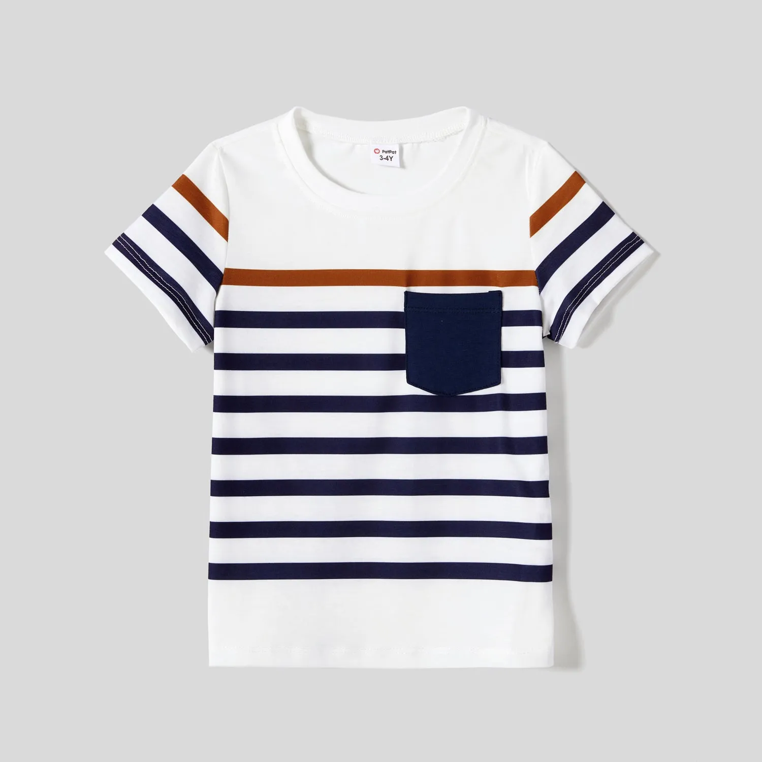 Family Matching Allover Floral Print Ruffled Knot Side Wrap Dresses and Stripe Panel Short-sleeve T-shirts Sets