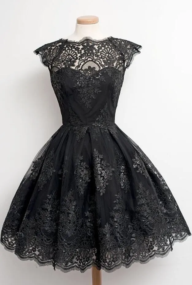 Fashion Eyelash Tassel Lace A-Line Flared Short Dress