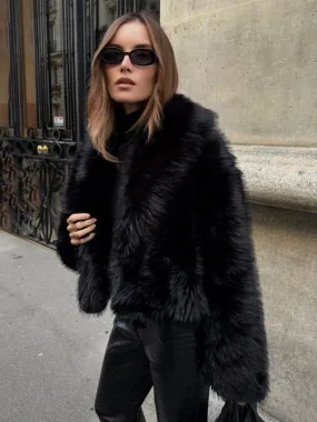 Faux Fur Cropped Jacket