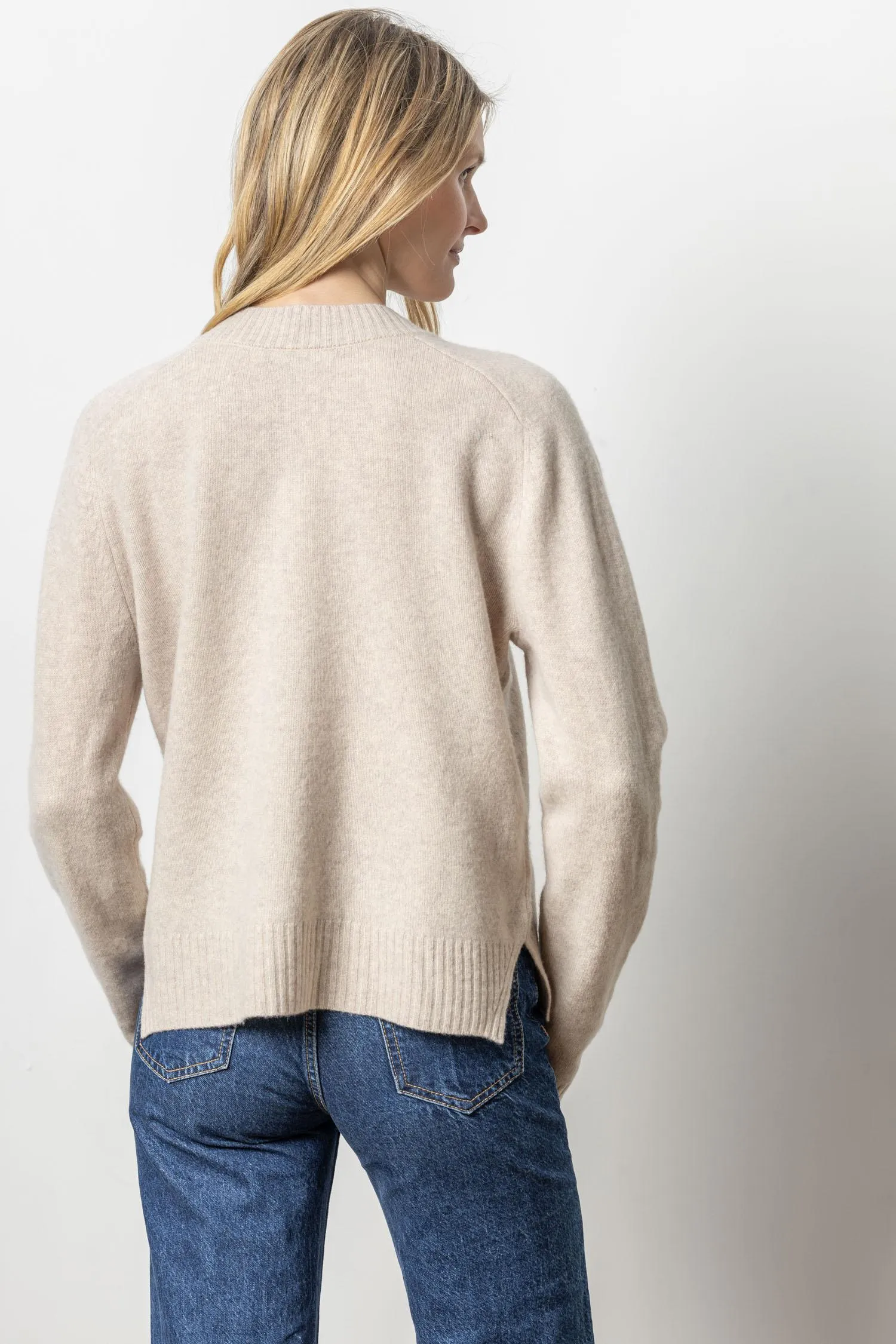 Felted Easy V-Neck Sweater