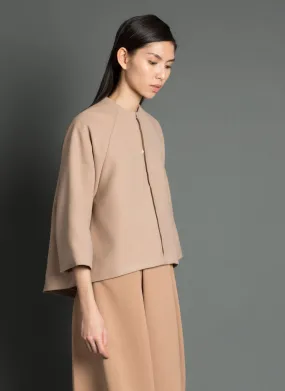 Firefly Cropped Raglan Coat - Sand
