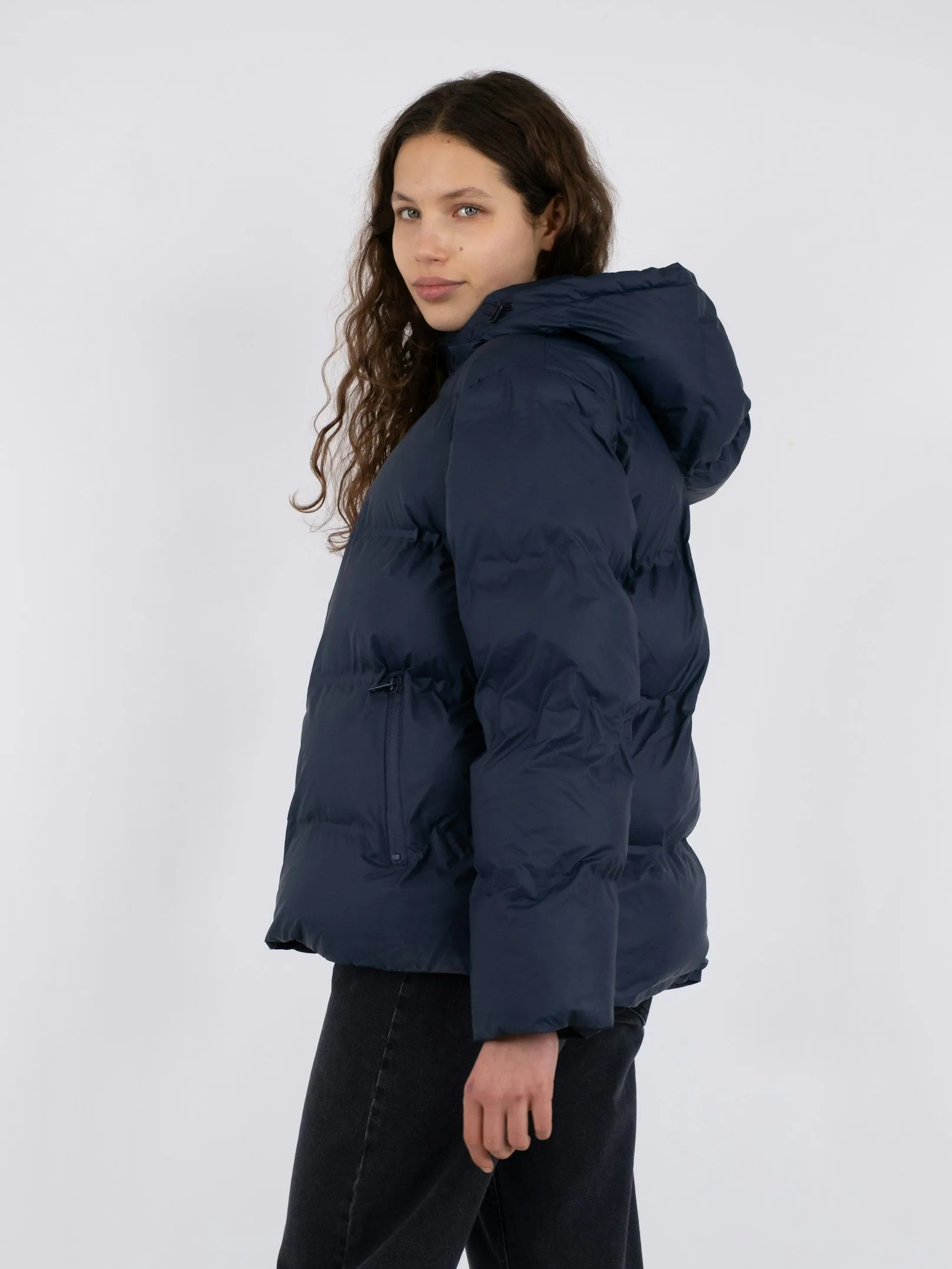 Fox C Puffer Jacket - Navy