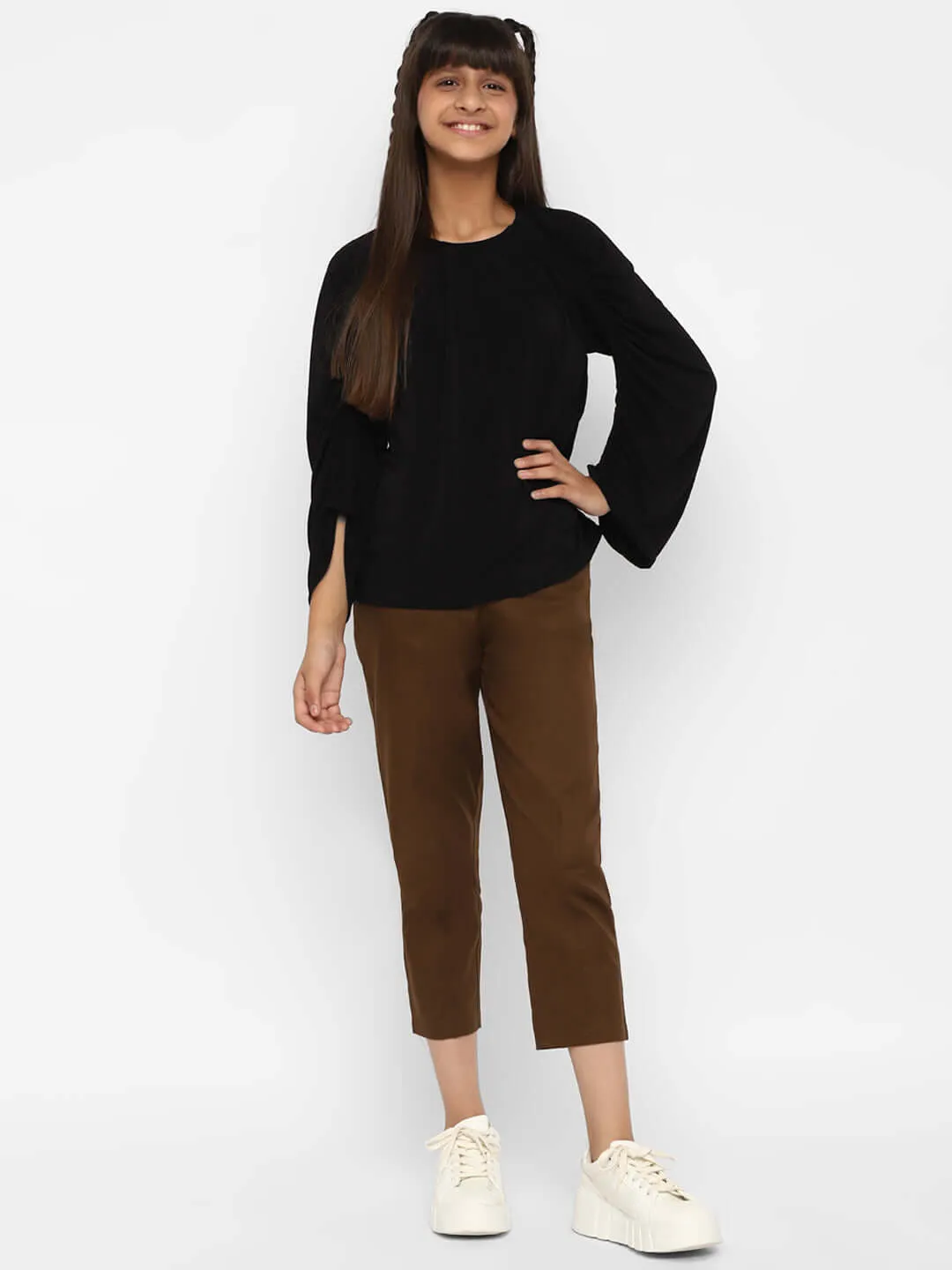 Girls Full Sleeve Top Black