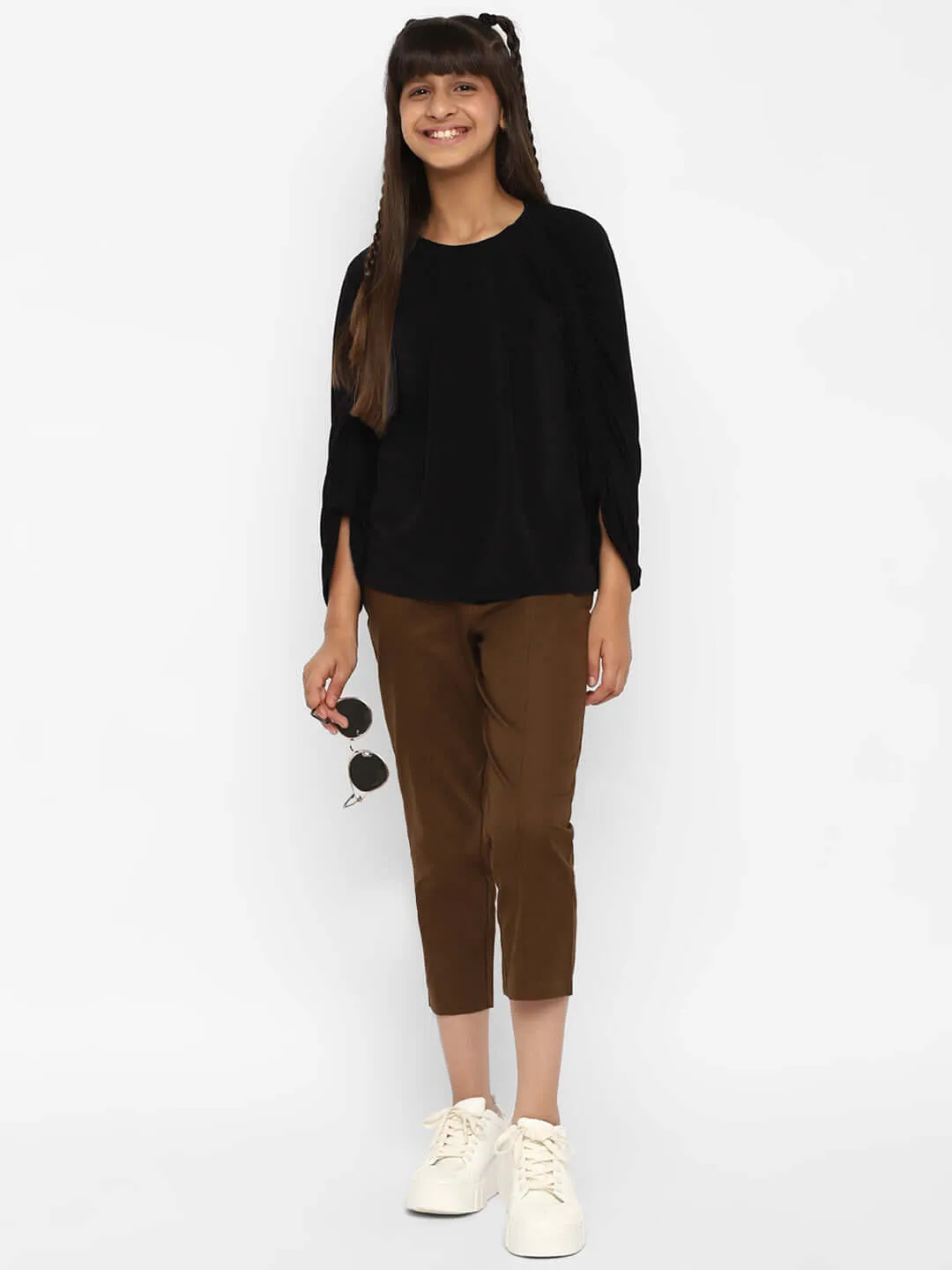 Girls Full Sleeve Top Black