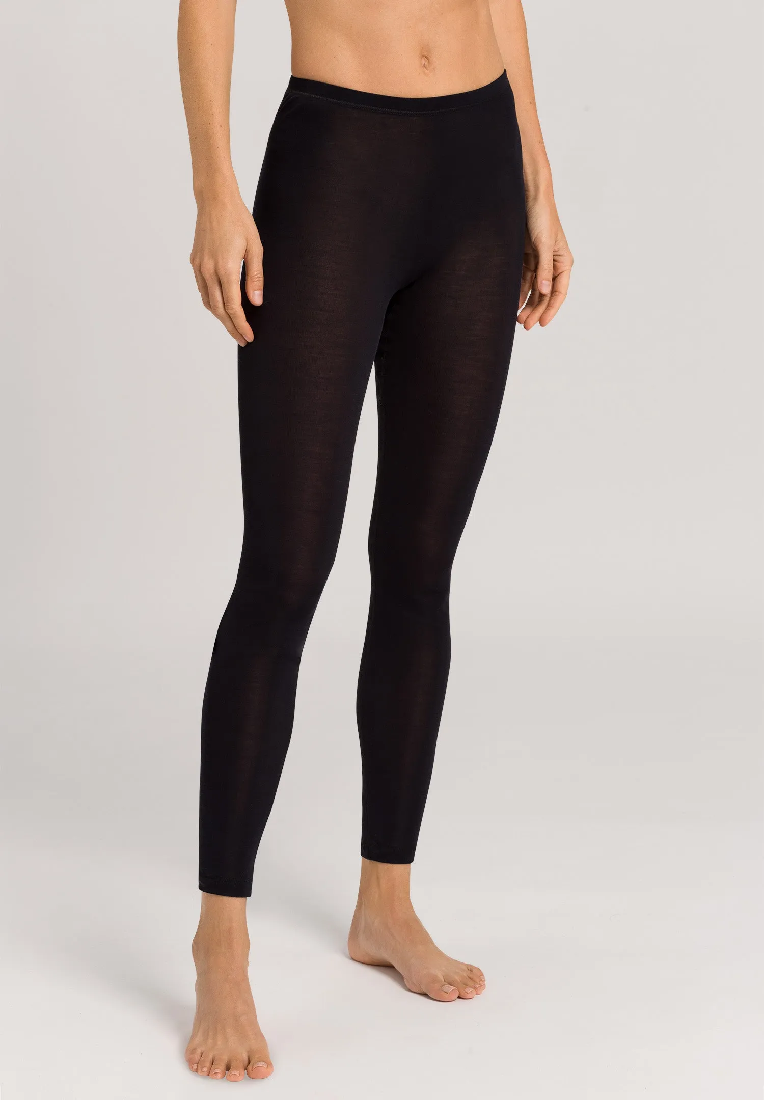 Hanro Black Pure Silk Leggings