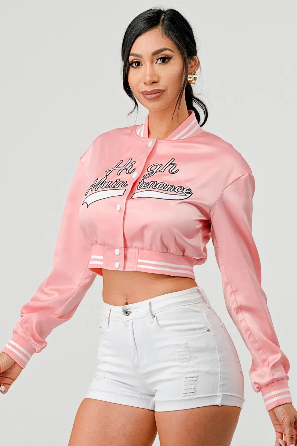 High Maintenance Varsity Bomber Jacket