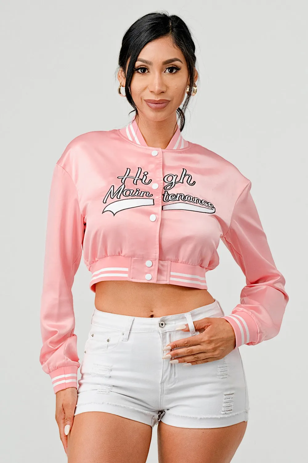 High Maintenance Varsity Bomber Jacket