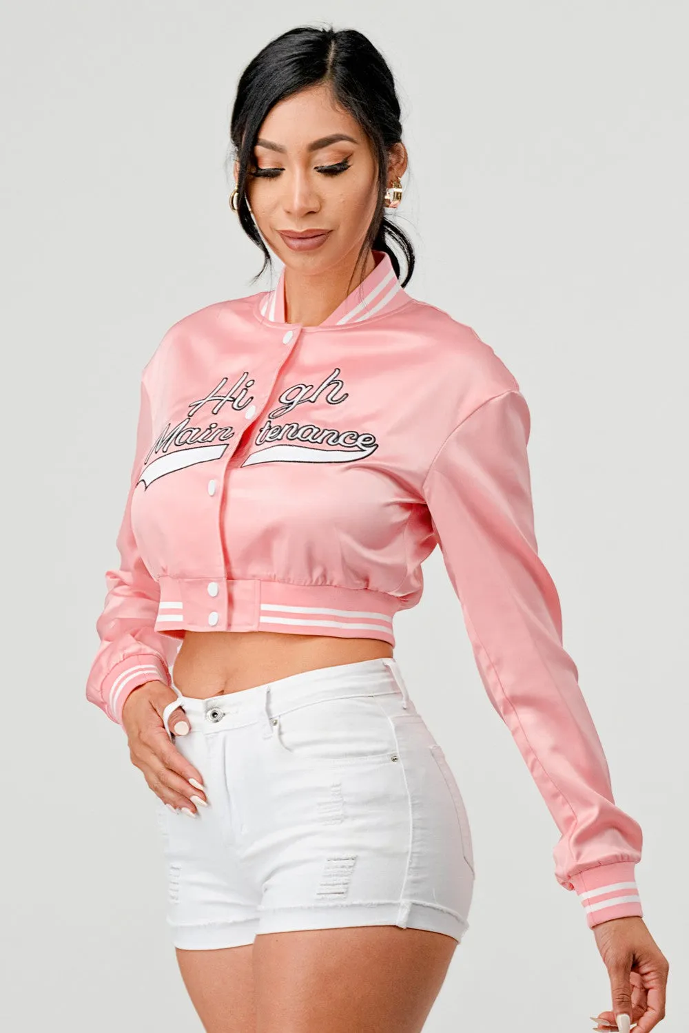 High Maintenance Varsity Bomber Jacket