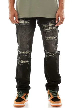 KDNK 'Distressed Newspaper' Regular Jeans KND4531