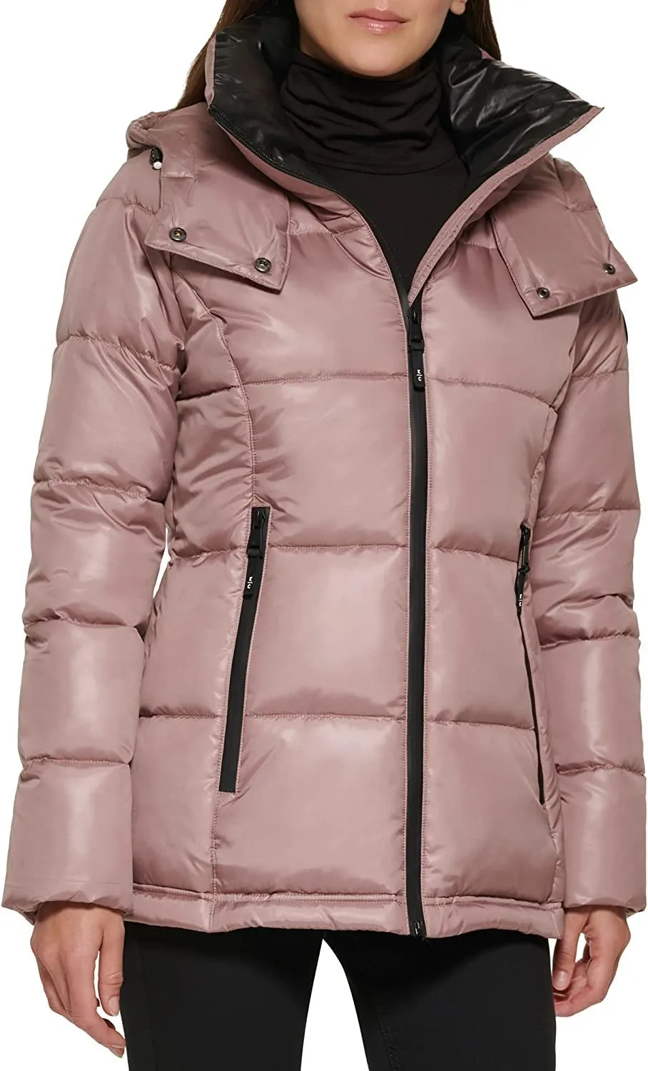 Kenneth Cole Women's Horizontal Zip Puffer