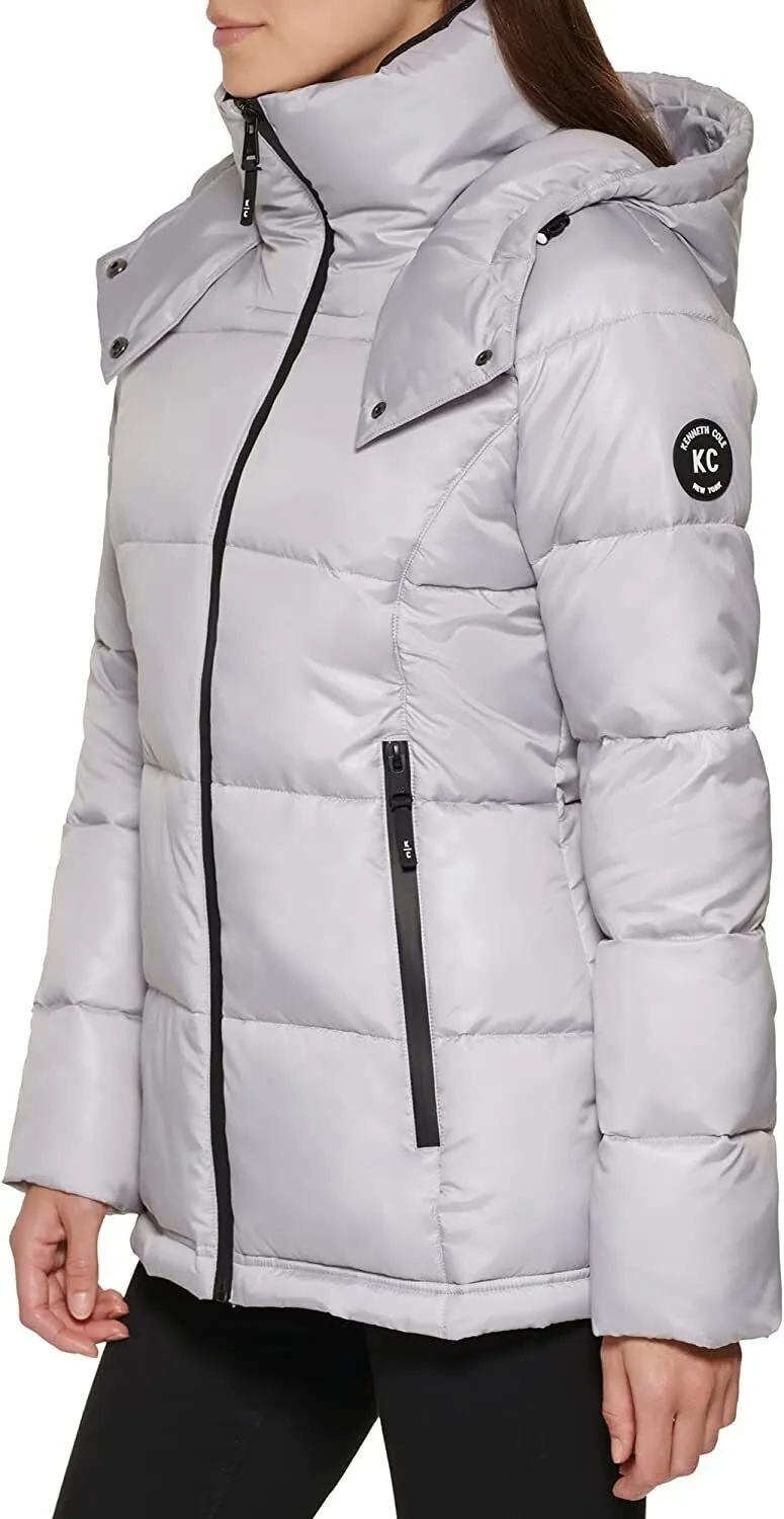 Kenneth Cole Women's Horizontal Zip Puffer