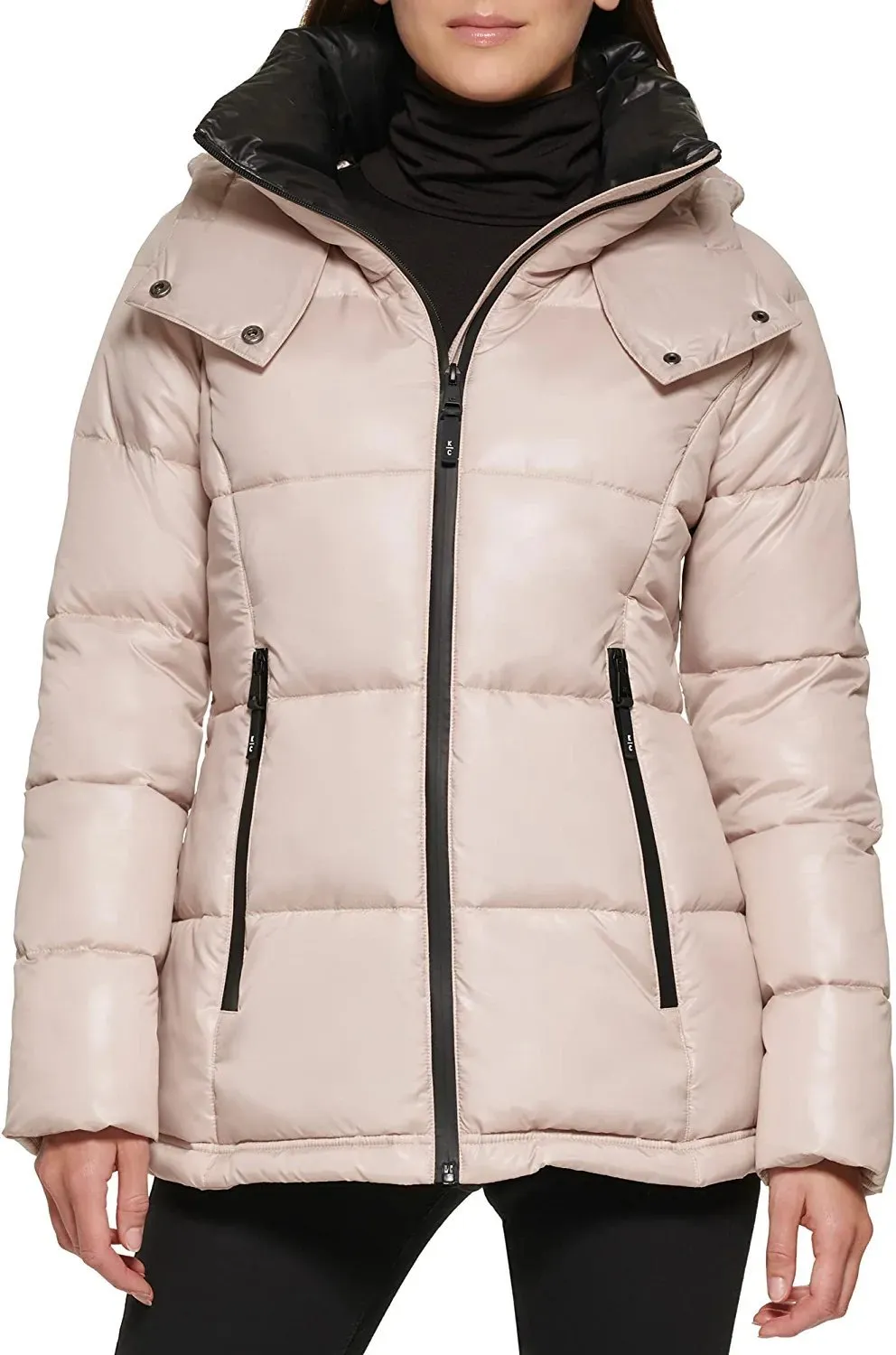 Kenneth Cole Women's Horizontal Zip Puffer