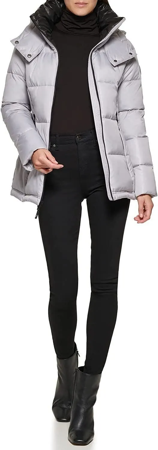 Kenneth Cole Women's Horizontal Zip Puffer
