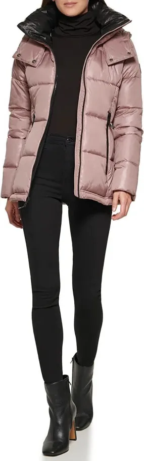 Kenneth Cole Women's Horizontal Zip Puffer